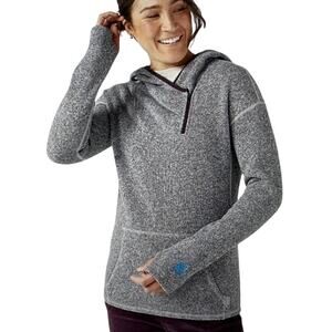 Stio‎ Sweetwater Women's Large Fleece Pullover Hoodie 1/4 Zip Gray 1178F17